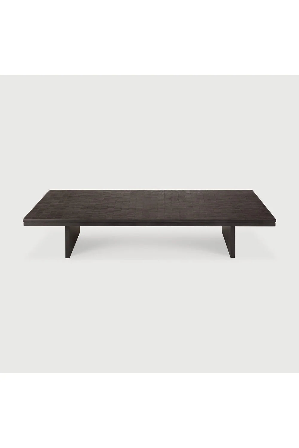 Luxury Grooves Wooden Coffee Table Modern Italian Style for Villa