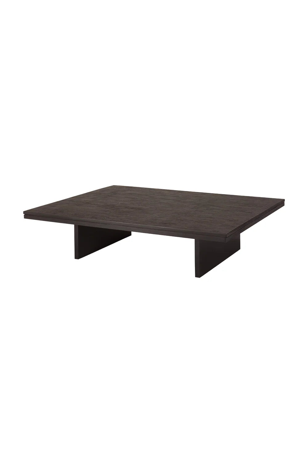 Luxury Grooves Wooden Coffee Table Modern Italian Style for Villa