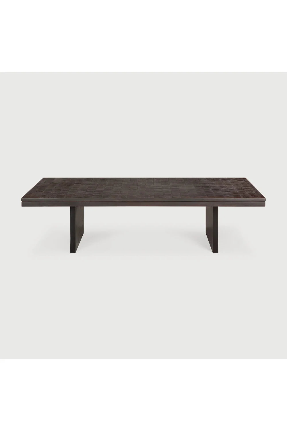 Luxury Grooves Wooden Coffee Table Modern Italian Style for Villa