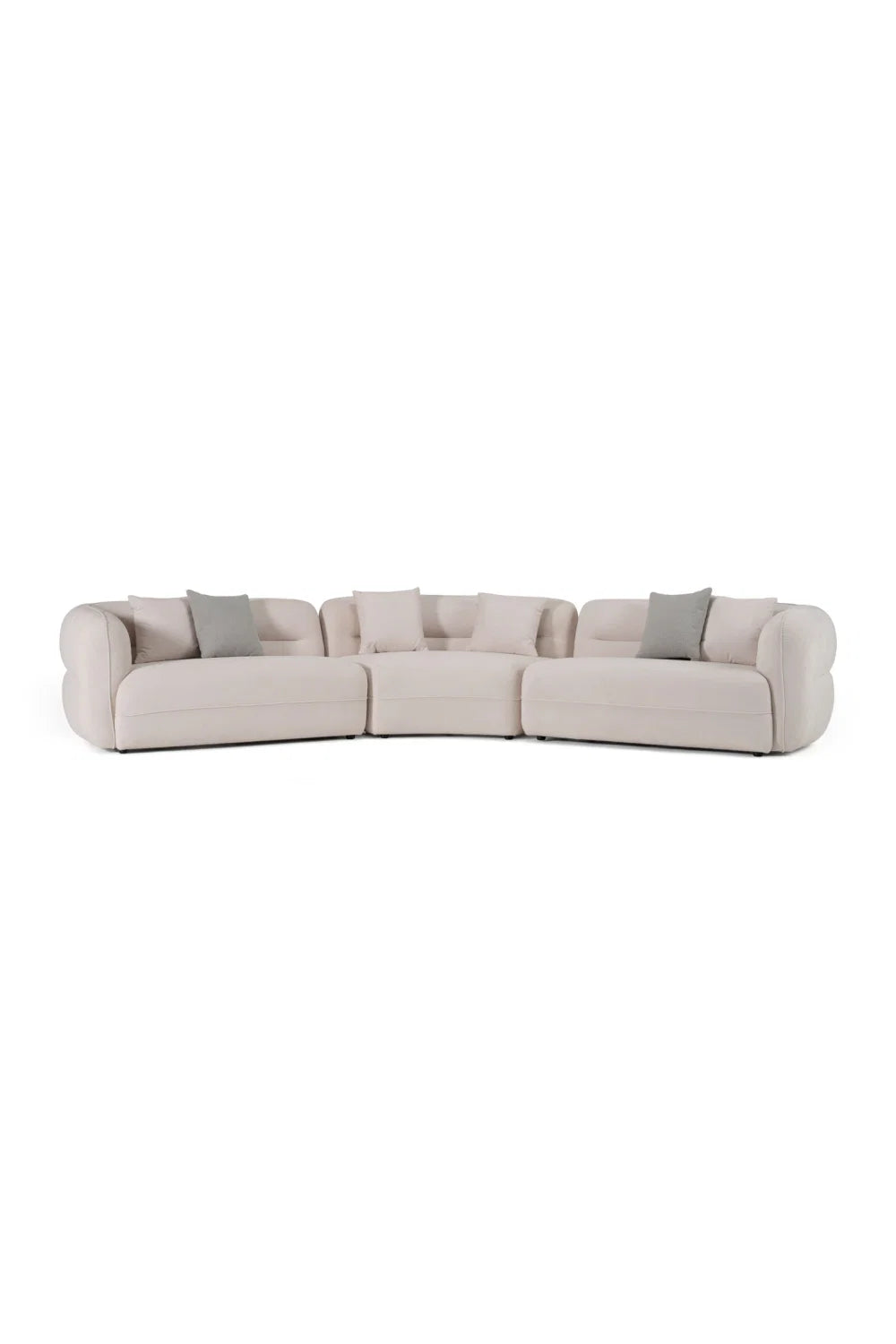 Luxury Gypsy Curved Fabric Sectional Sofa Modern Italian Style for Villa