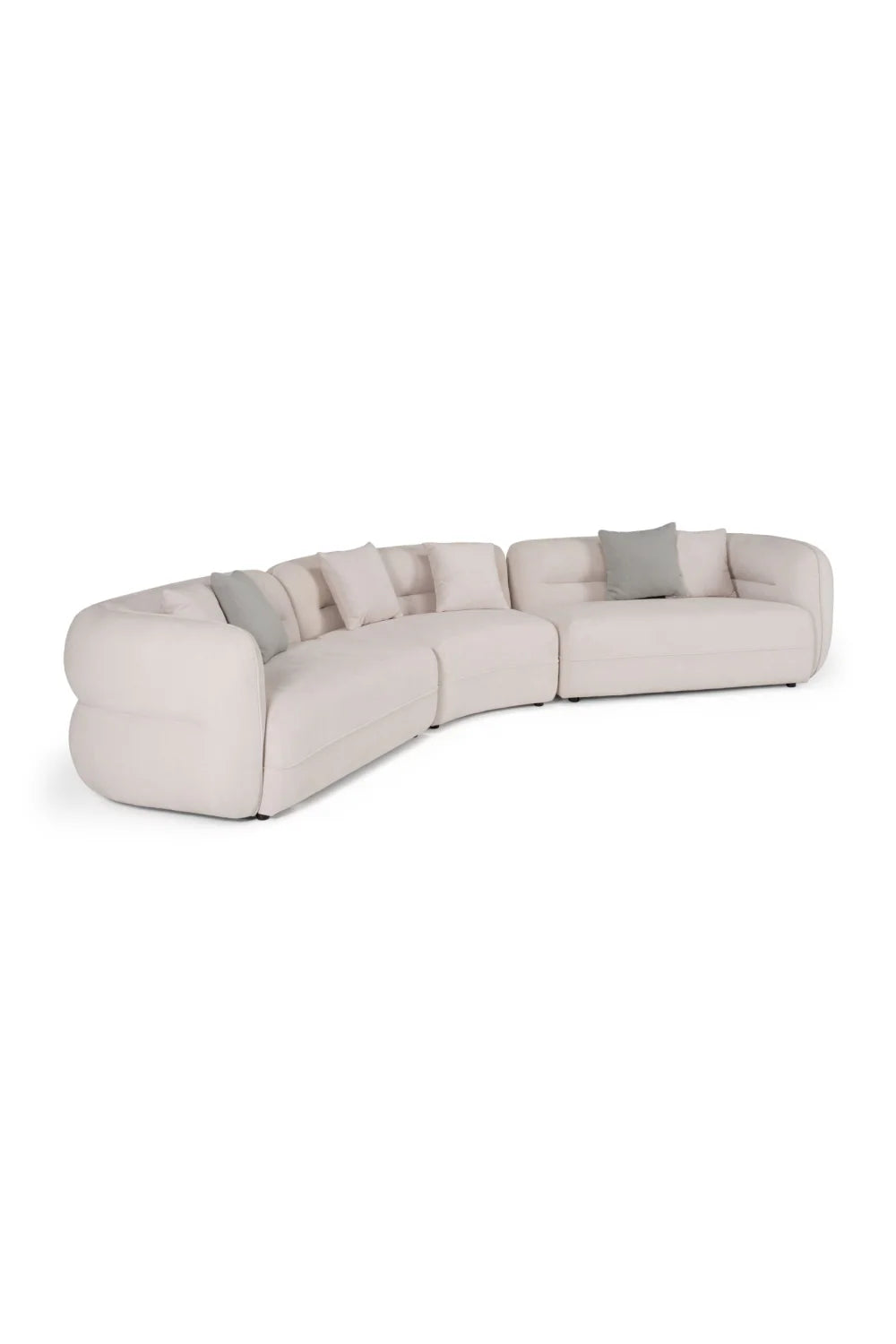 Luxury Gypsy Curved Fabric Sectional Sofa Modern Italian Style for Villa