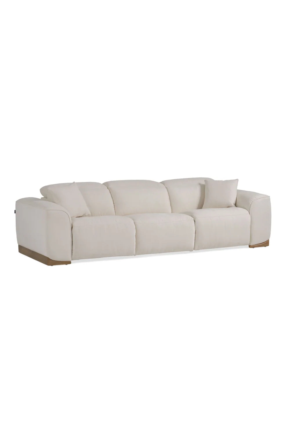 Luxury Hagerty White Fabric Recliner Sofa Modern Italian Style for Villa