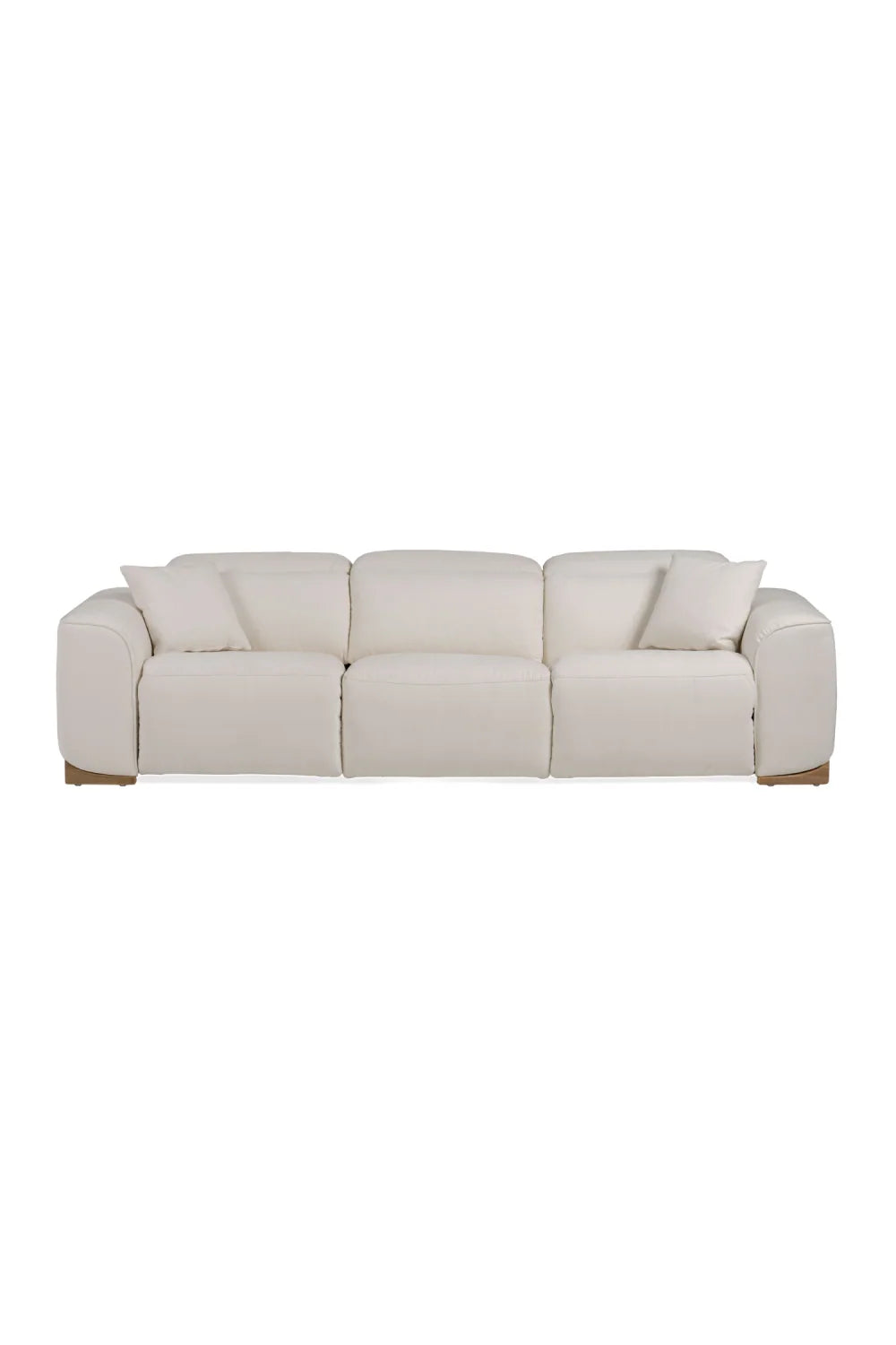 Luxury Hagerty White Fabric Recliner Sofa Modern Italian Style for Villa