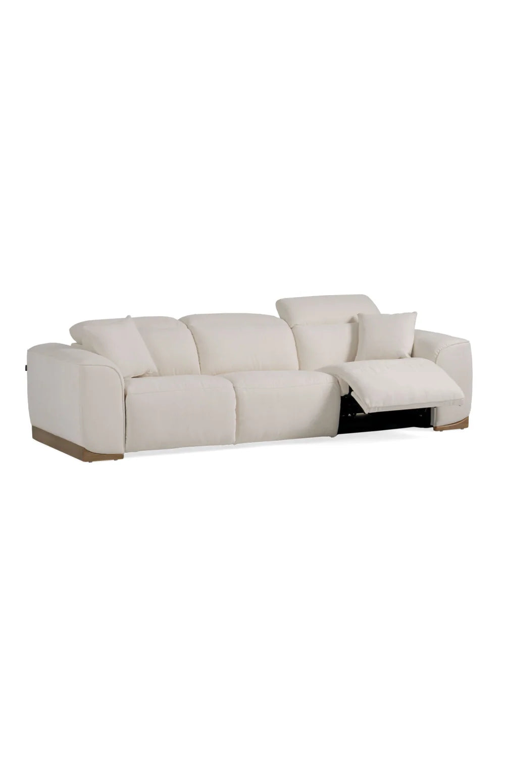 Luxury Hagerty White Fabric Recliner Sofa Modern Italian Style for Villa