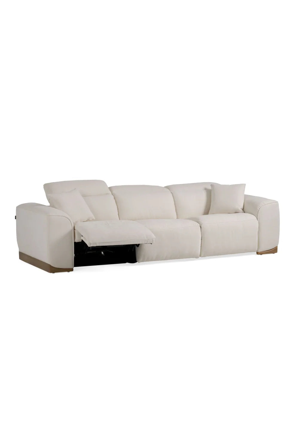 Luxury Hagerty White Fabric Recliner Sofa Modern Italian Style for Villa