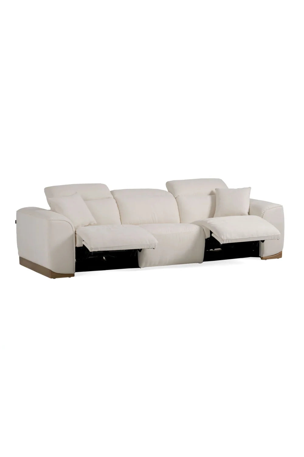 Luxury Hagerty White Fabric Recliner Sofa Modern Italian Style for Villa