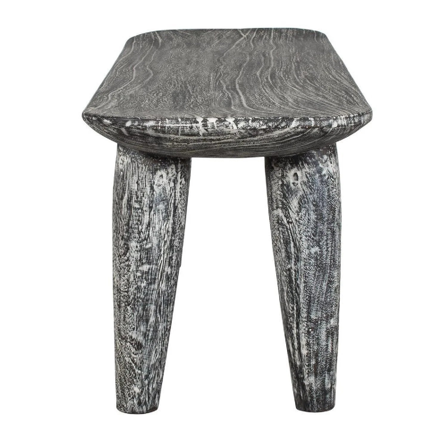 Luxury Hand-Carved Suar Wood Bench European Style for Villa