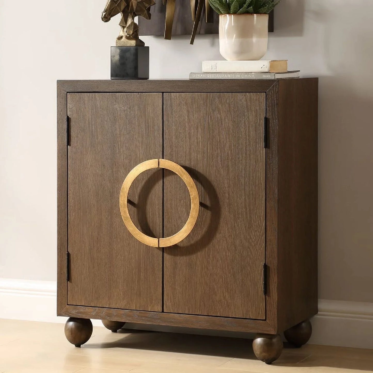Luxury Handcrafted Modern Wood Cabinet European Style for Villa