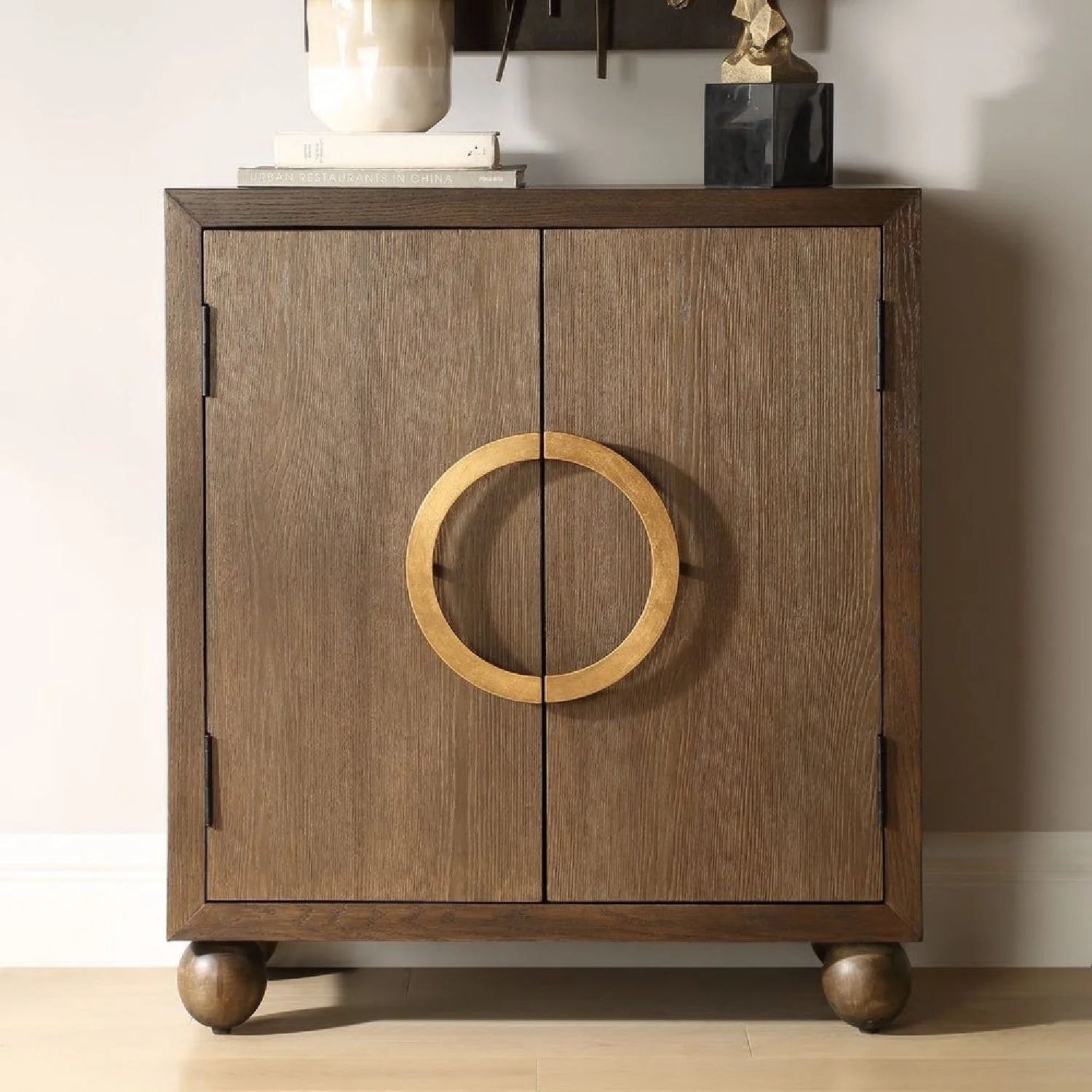 Luxury Handcrafted Modern Wood Cabinet European Style for Villa