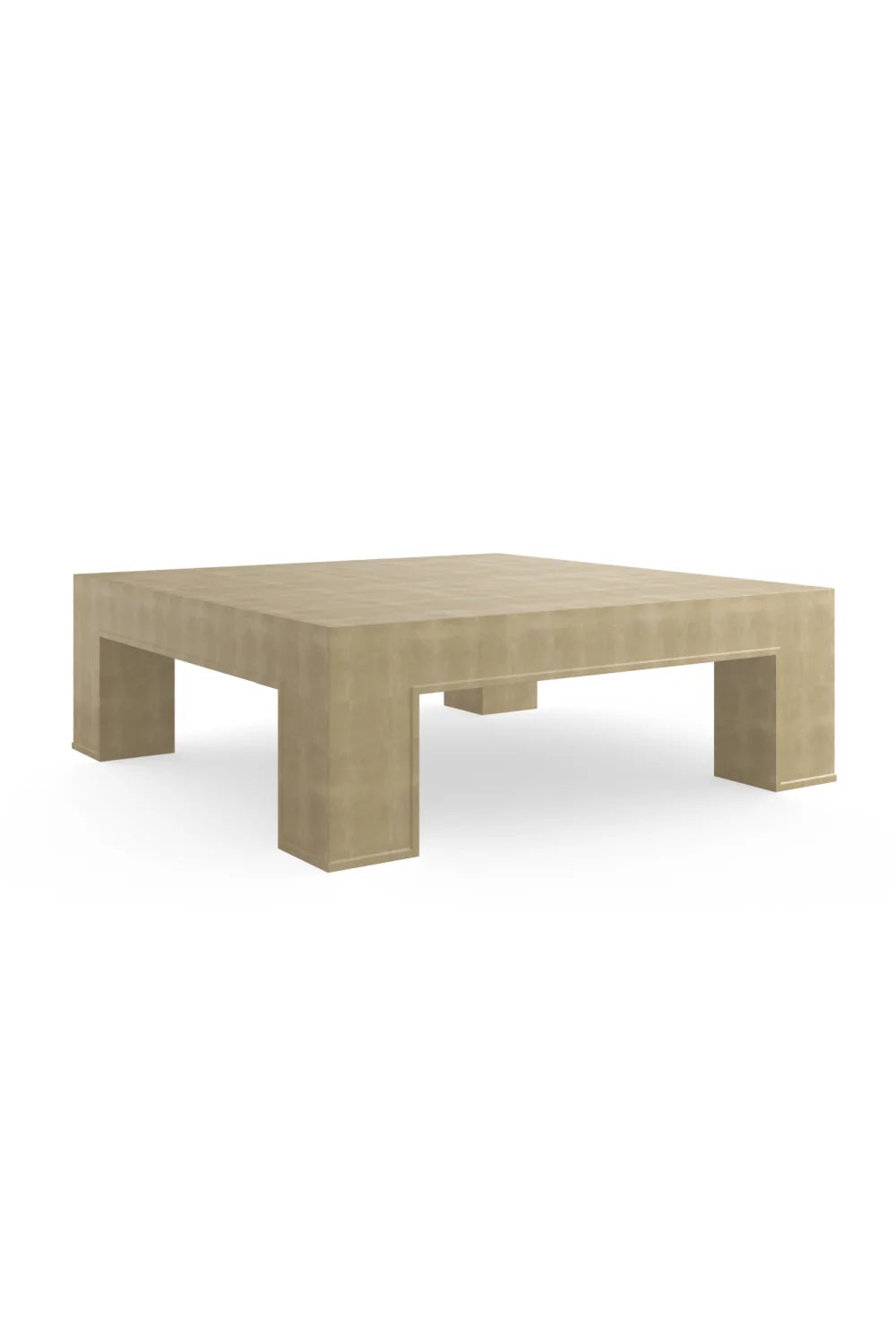 Luxury Hardwood Square Coffee Table Modern Italian Style for Villa