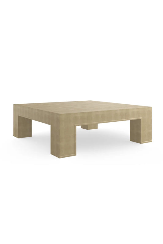 Luxury Hardwood Square Coffee Table Modern Italian Style for Villa