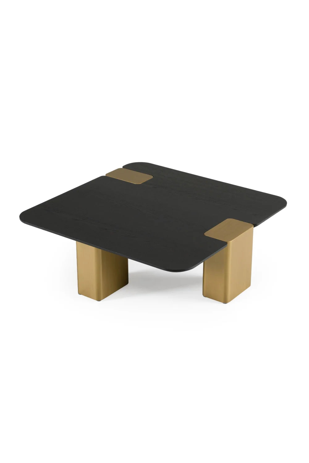 Luxury Harold Black Oak Square Coffee Table Modern Italian Style for Villa