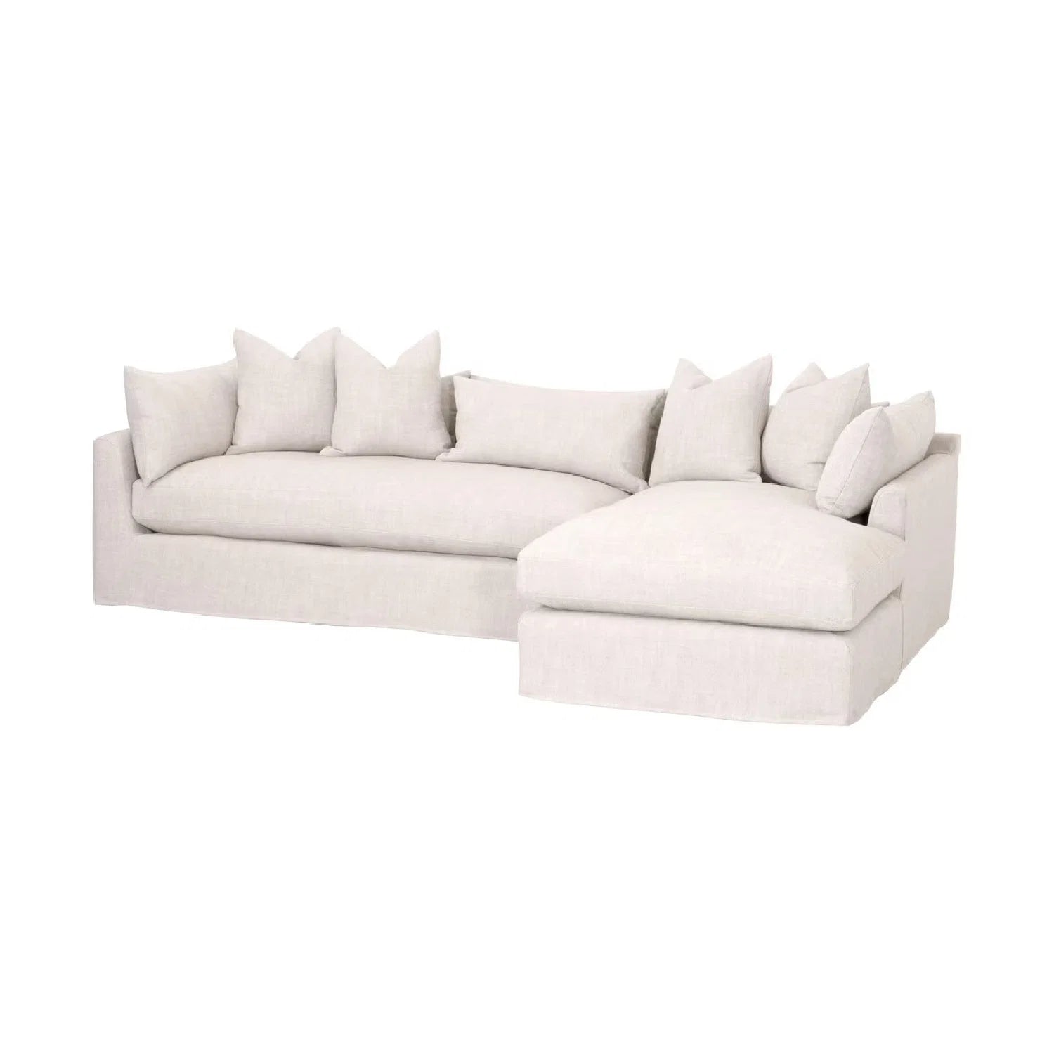 Luxury Haven Fabric Sectional Sofa Modern Italian Style for Villa