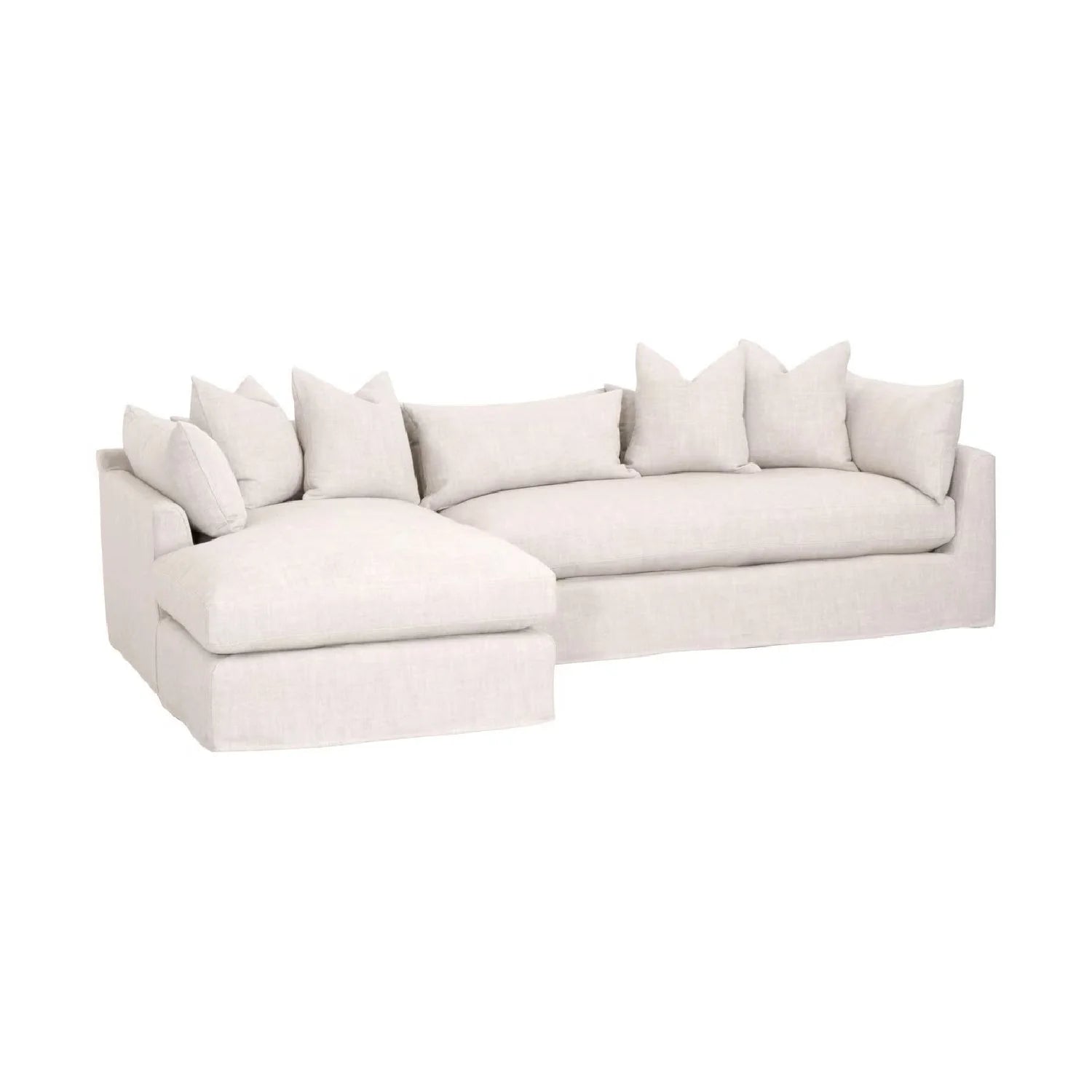 Luxury Haven Fabric Sectional Sofa Modern Italian Style for Villa