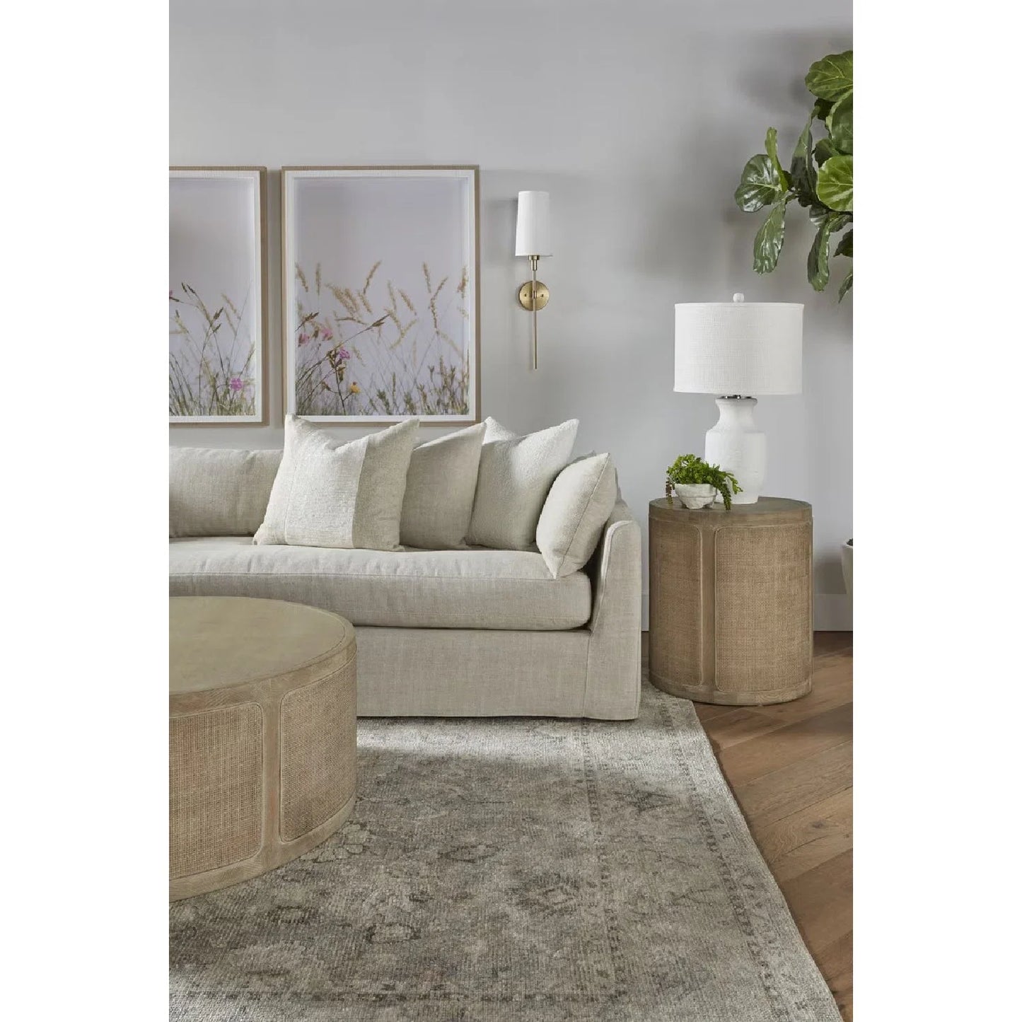 Luxury Haven Fabric Sectional Sofa Modern Italian Style for Villa