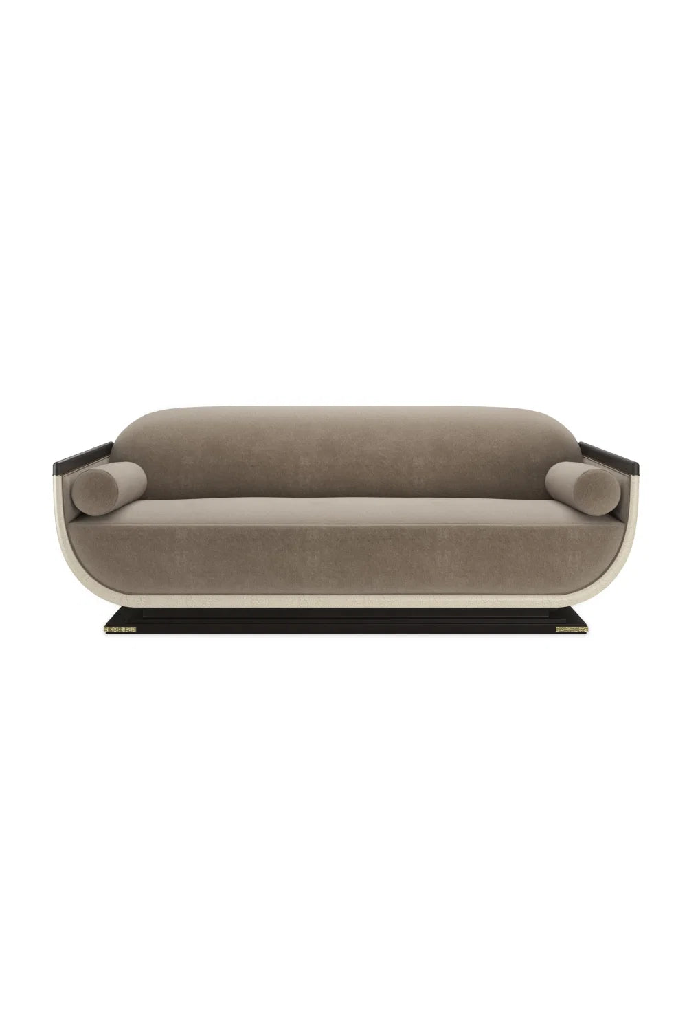 Luxury Helena Fabric Scooped Frame Sofa Modern Italian Style for Villa
