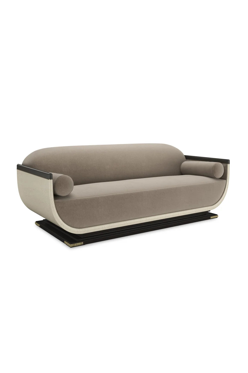 Luxury Helena Fabric Scooped Frame Sofa Modern Italian Style for Villa