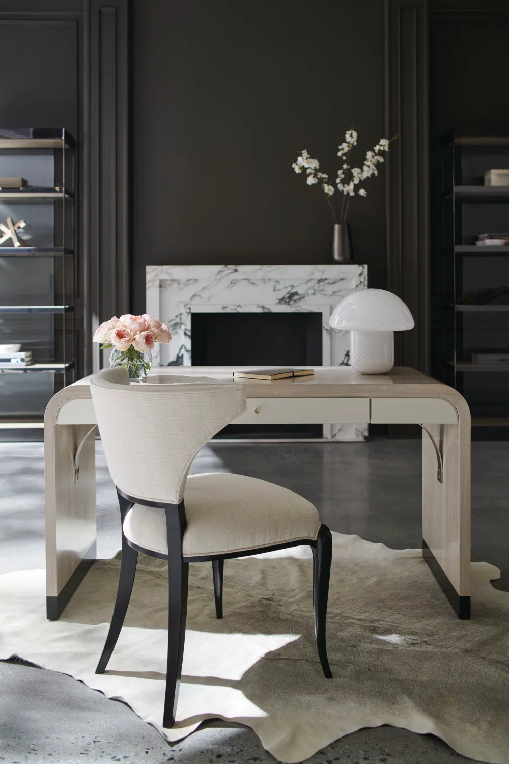 Luxury Herringbone Patterned Modern Desk European Style for Villa