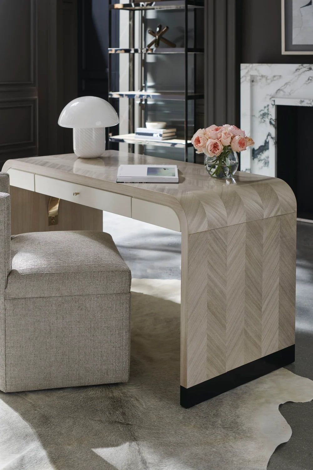 Luxury Herringbone Patterned Modern Desk European Style for Villa