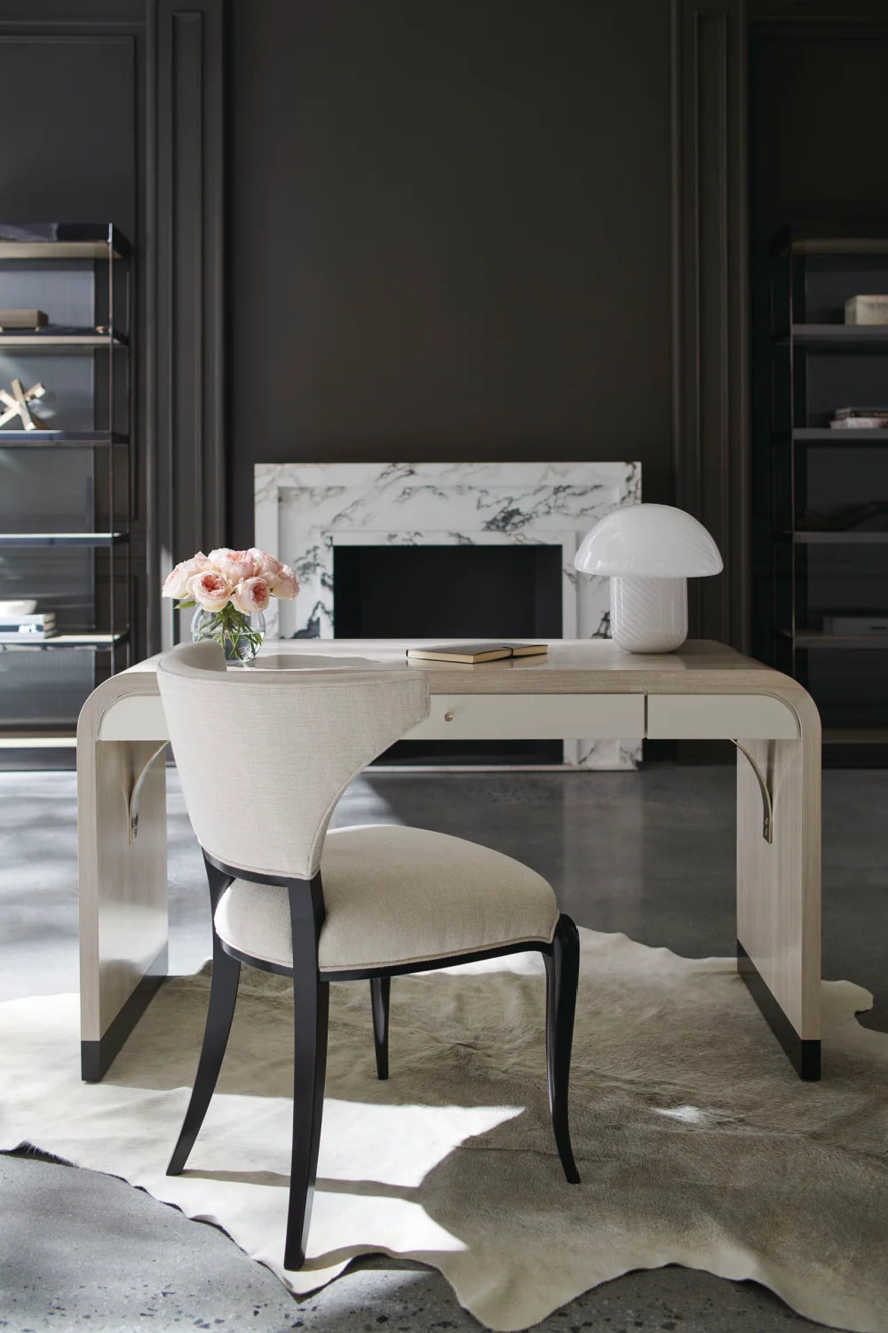 Luxury Herringbone Patterned Modern Desk European Style for Villa