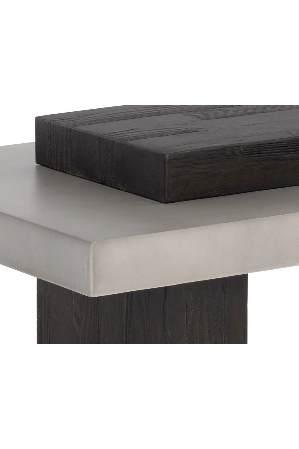 Luxury Herriot Timber-Effect Concrete Rectangular Coffee Table Modern Italian Style for Villa