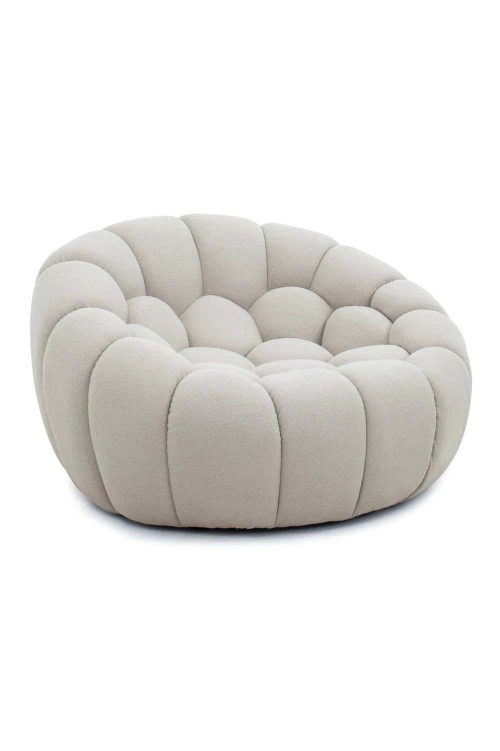 Luxury Hexagonal-Tufted Lounge Chair Modern Italian Style for Villa