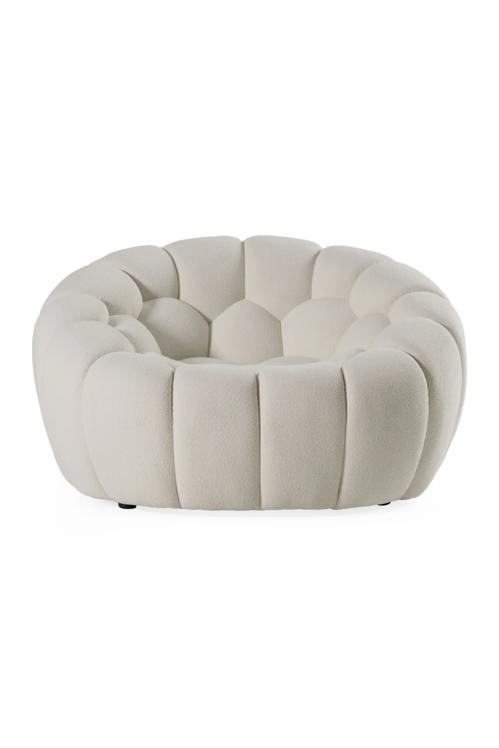 Luxury Hexagonal-Tufted Lounge Chair Modern Italian Style for Villa