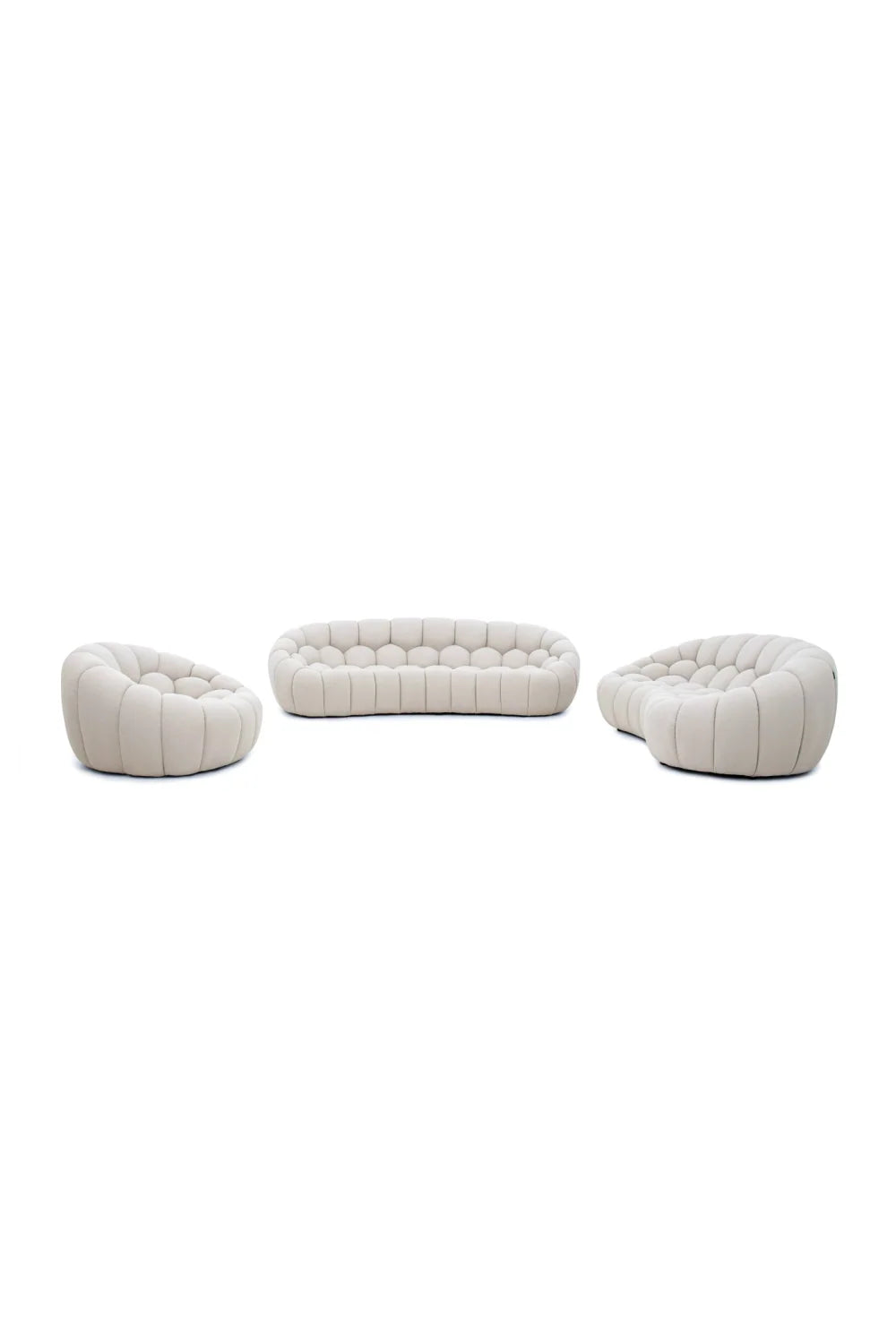 Luxury Hexagonal Tufted Loveseat Modern Italian Style for Villa