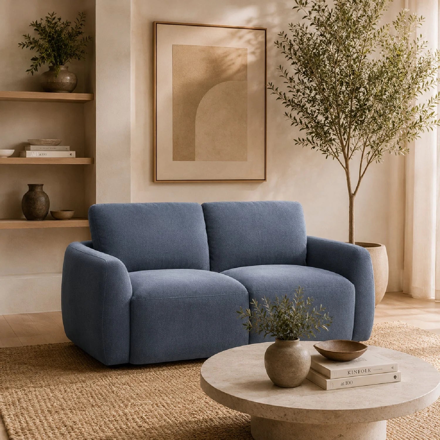 Luxury High Back Fabric Sofa Modern Italian Style for Villa