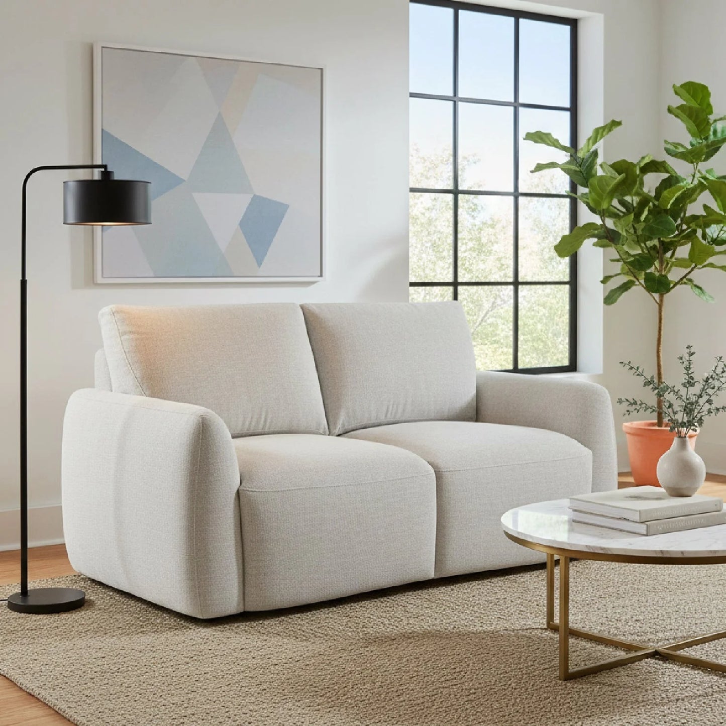 Luxury High Back Fabric Sofa Modern Italian Style for Villa