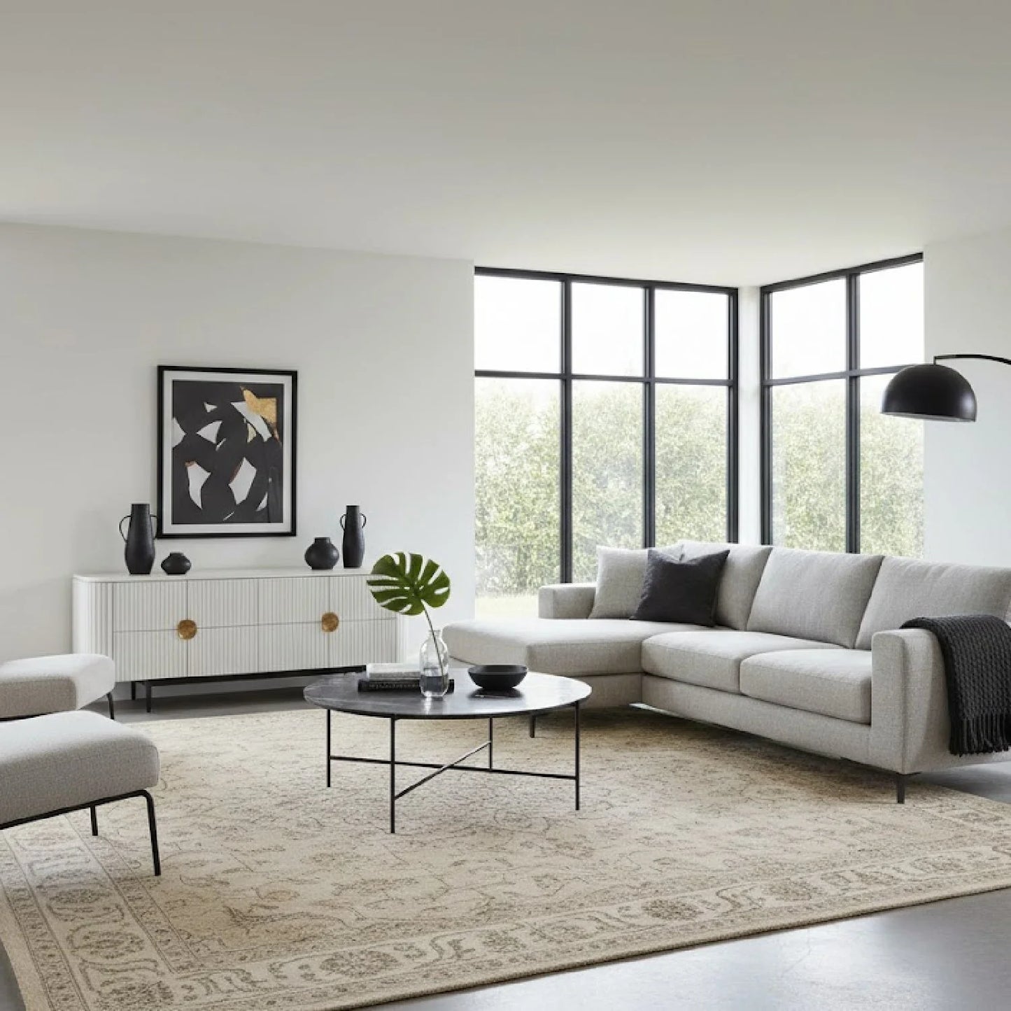 Luxury Hobart Ceramic Round Coffee Table Modern Italian Style for Villa