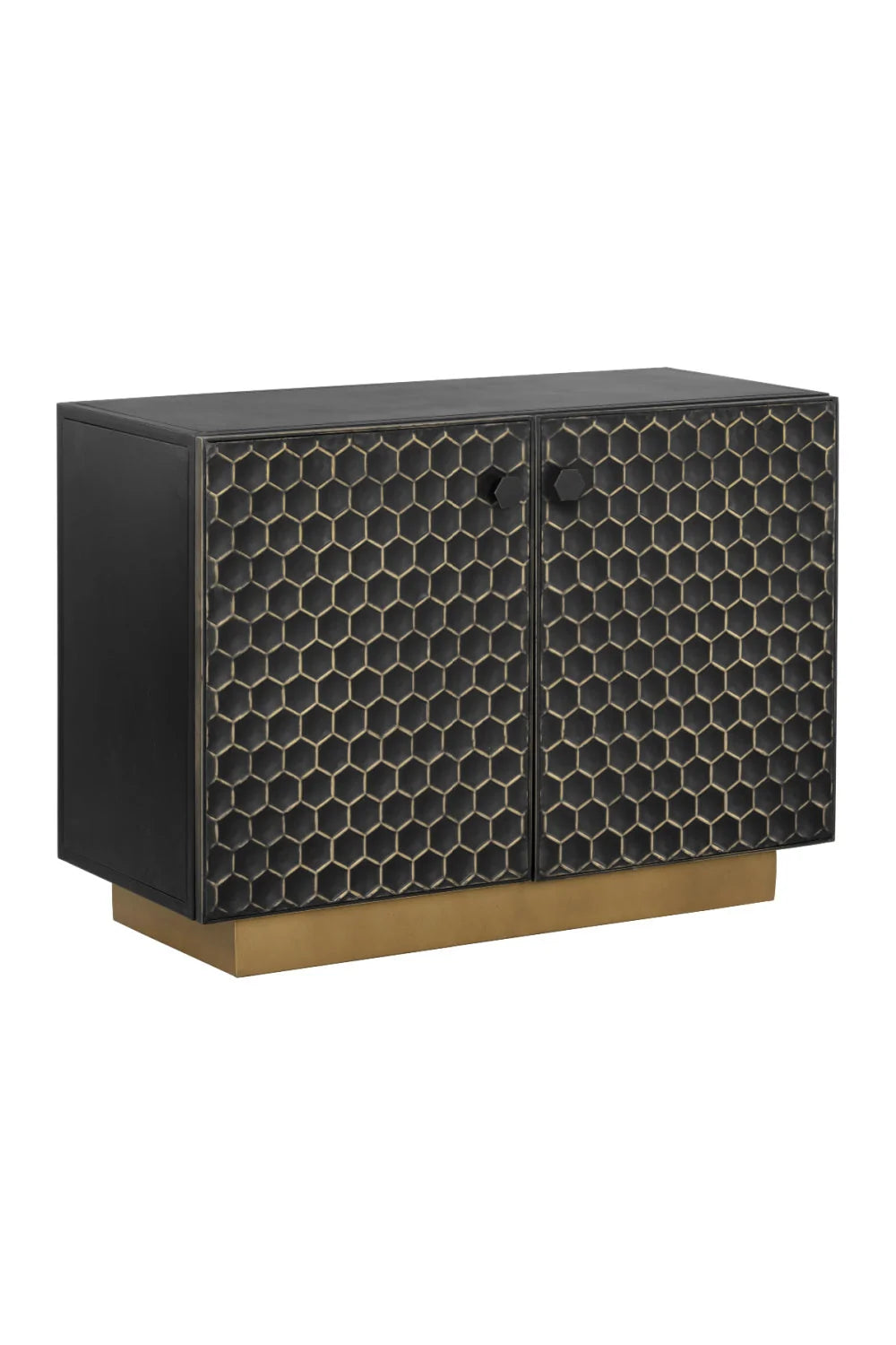 Luxury Honeycomb Pattern Iron Sideboard European Style for Villa