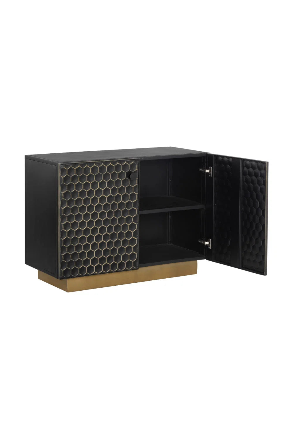 Luxury Honeycomb Pattern Iron Sideboard European Style for Villa
