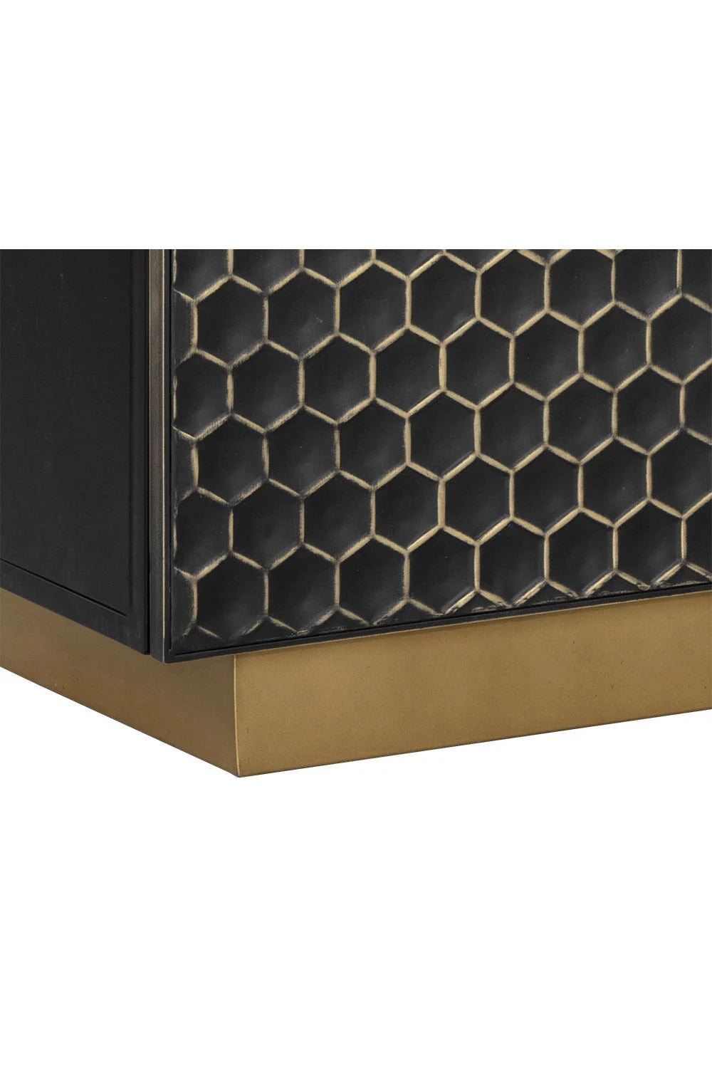 Luxury Honeycomb Pattern Iron Sideboard European Style for Villa