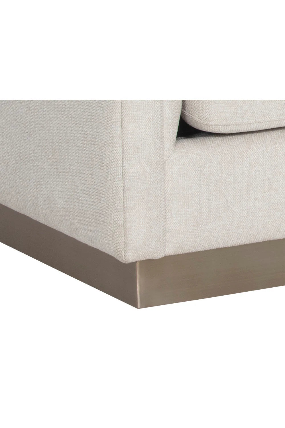 Luxury Horizontal Tufted White Fabric Sofa Modern Italian Style for Villa