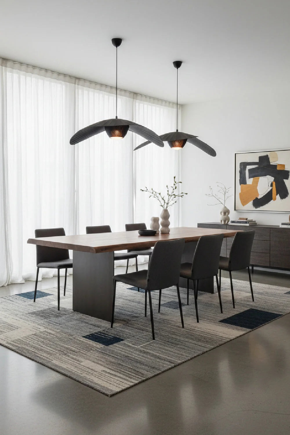 Luxury Howell Acacia Dining Table Modern Italian Style for Villa