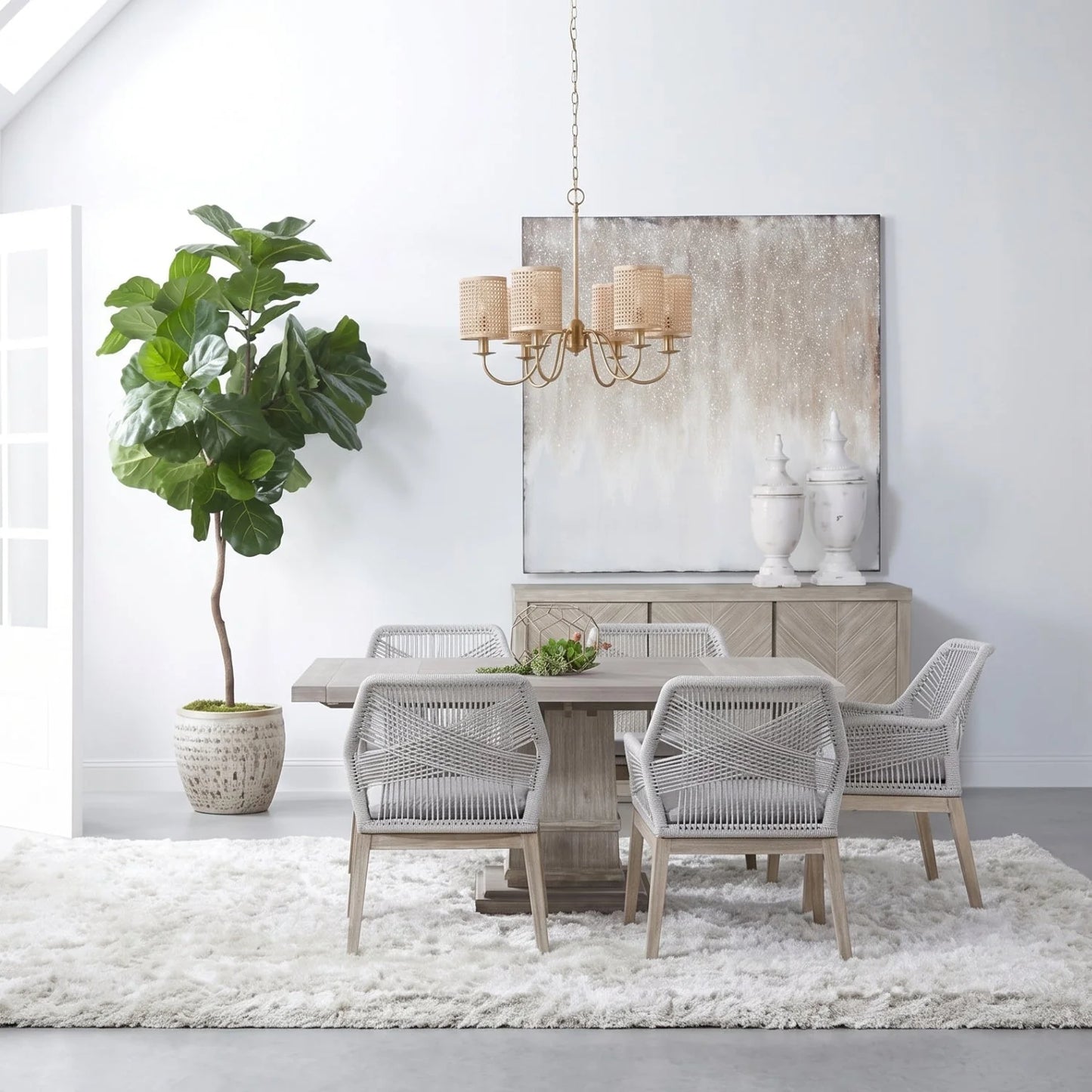 Luxury Hudson Square Extendable Dining Table Modern Italian Style for Villa