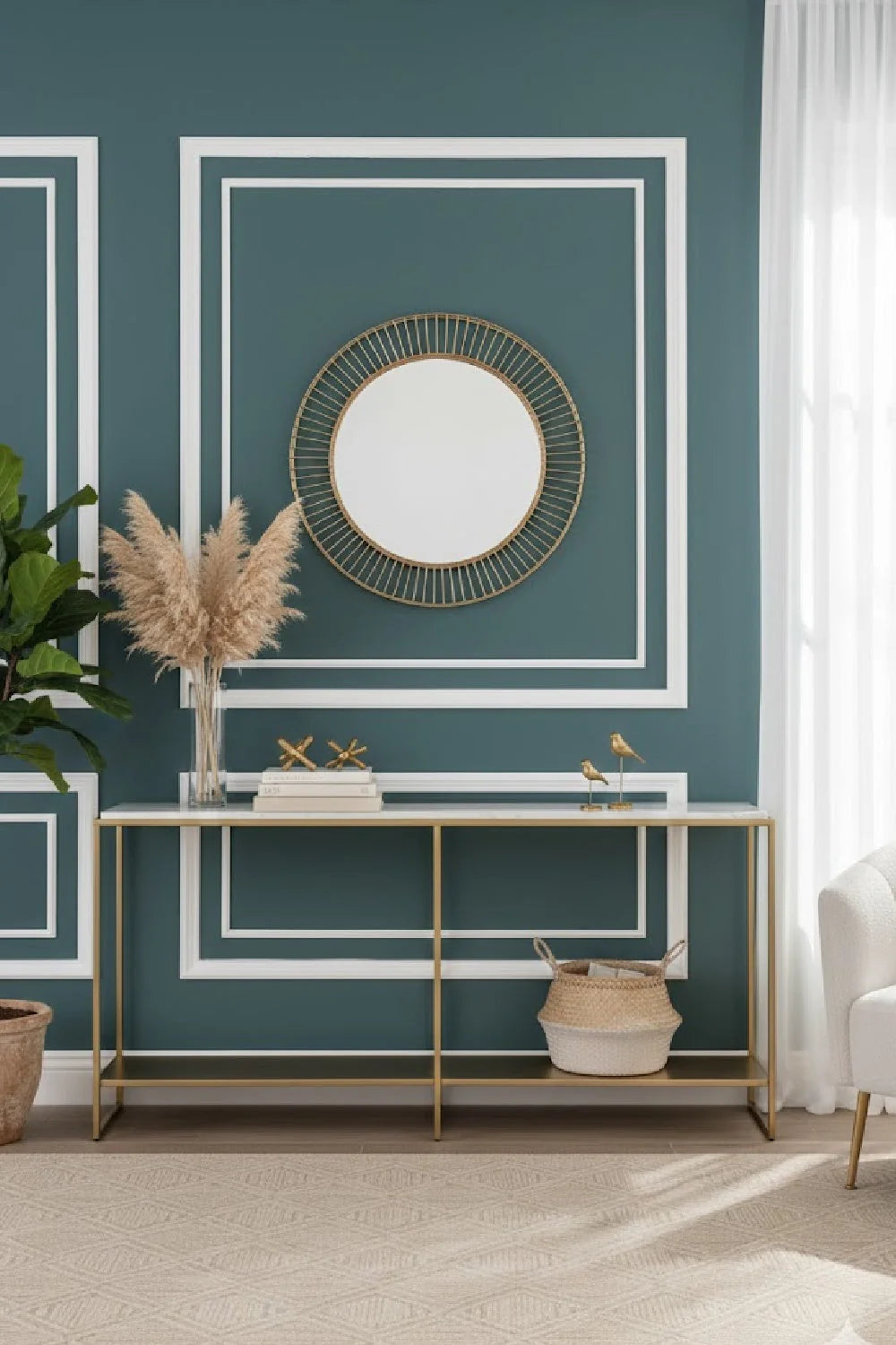 Luxury Iron Console Table Modern Italian Style for Villa