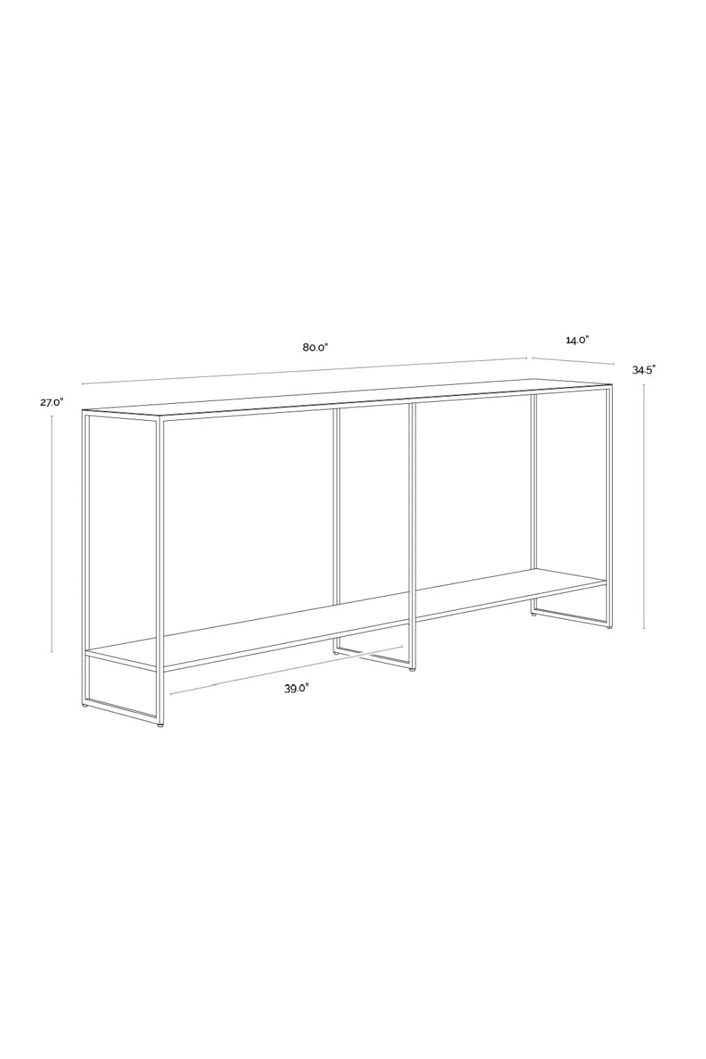Luxury Iron Console Table Modern Italian Style for Villa