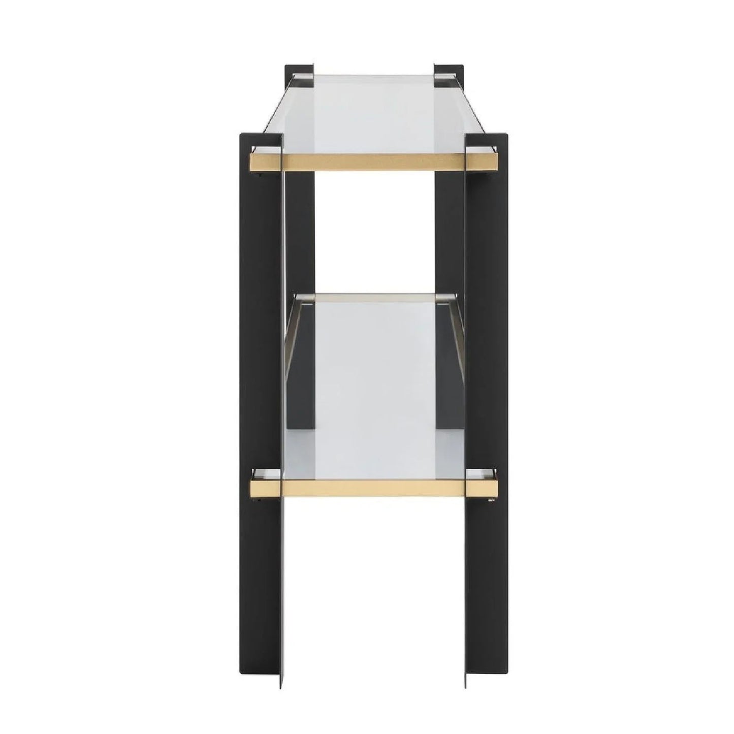 Luxury Iron Framed Glass Console Table Modern Italian Style for Villa