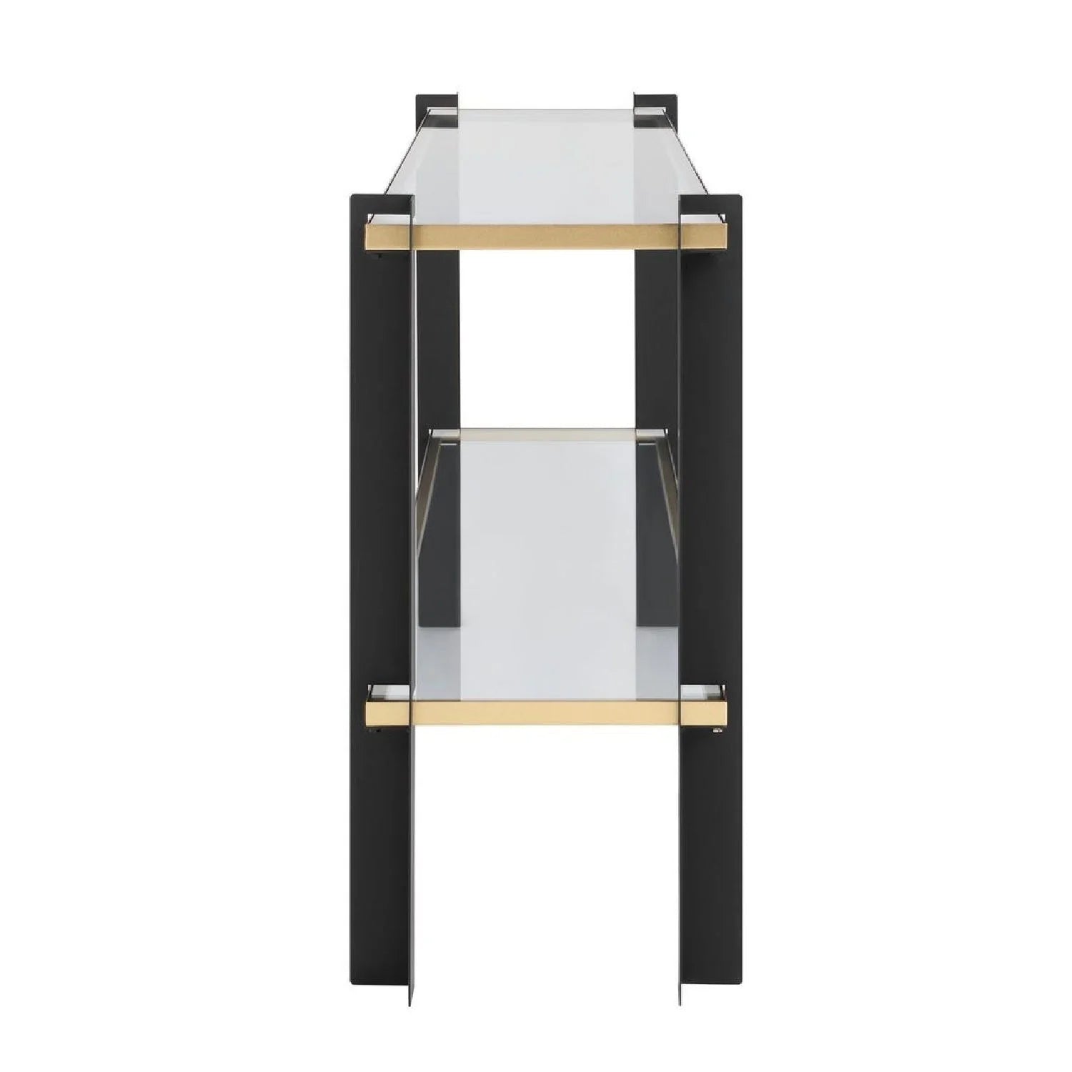 Luxury Iron Framed Glass Console Table Modern Italian Style for Villa