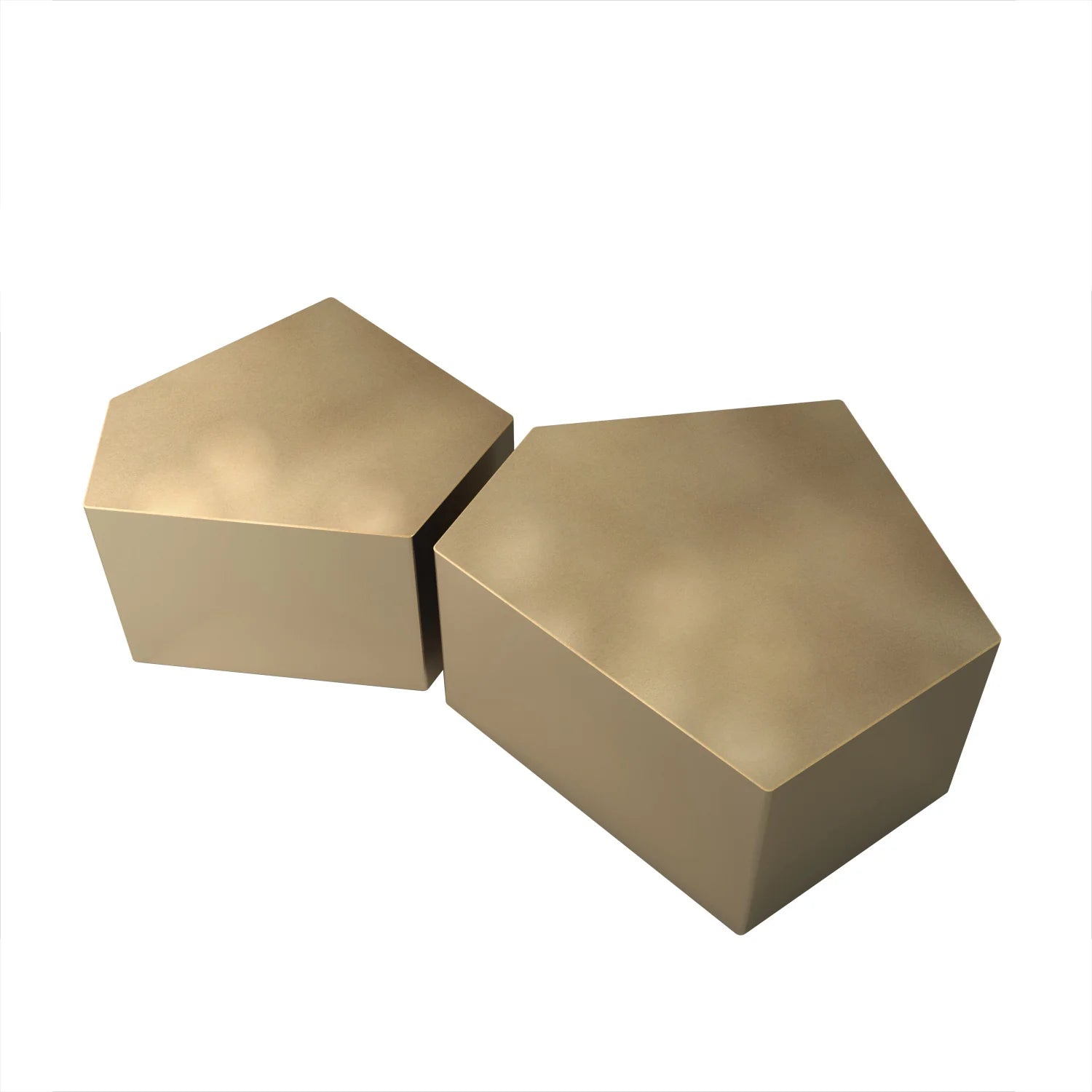 Luxury Irregular Pentagon Wood Coffee Table Modern Italian Style for Villa