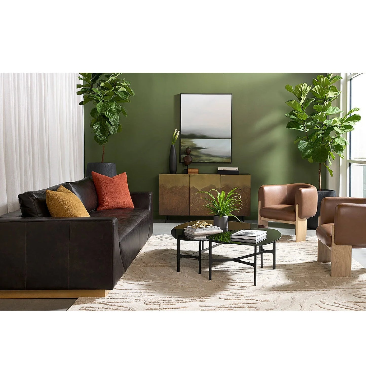 Luxury Italian Leather Sofa Modern Italian Style for Villa