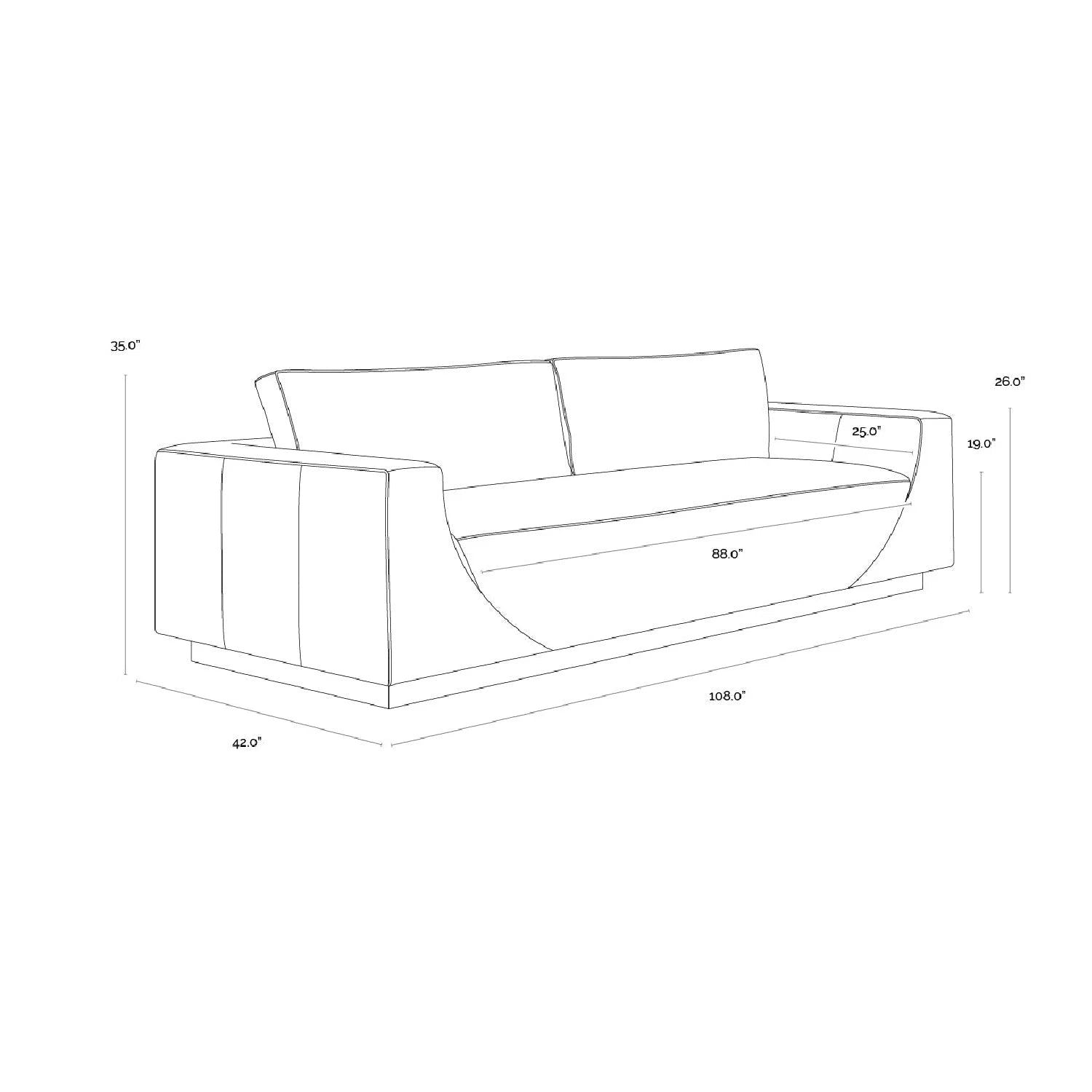 Luxury Italian Leather Sofa Modern Italian Style for Villa