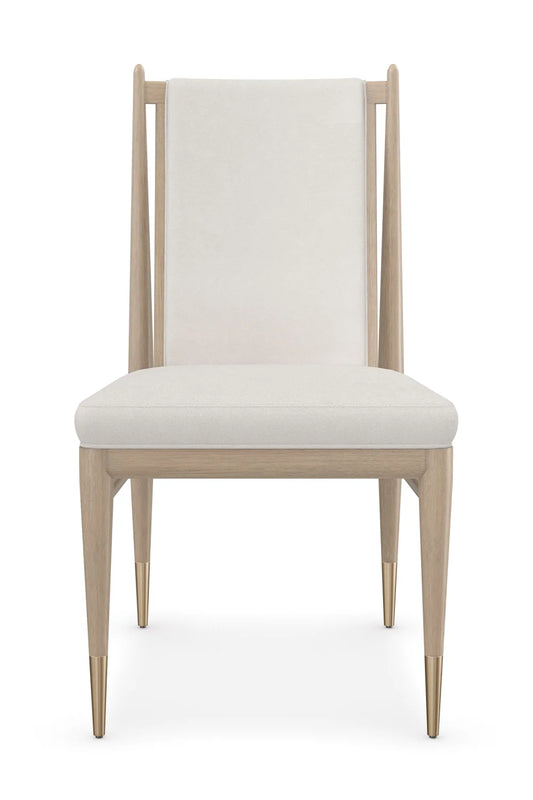 Luxury Ivory Bouclé Modern Dining Chair European Style for Villa