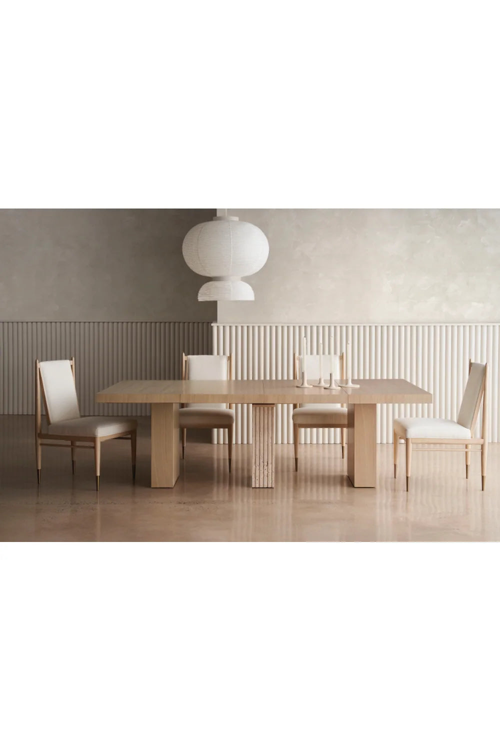 Luxury Ivory Bouclé Modern Dining Chair European Style for Villa