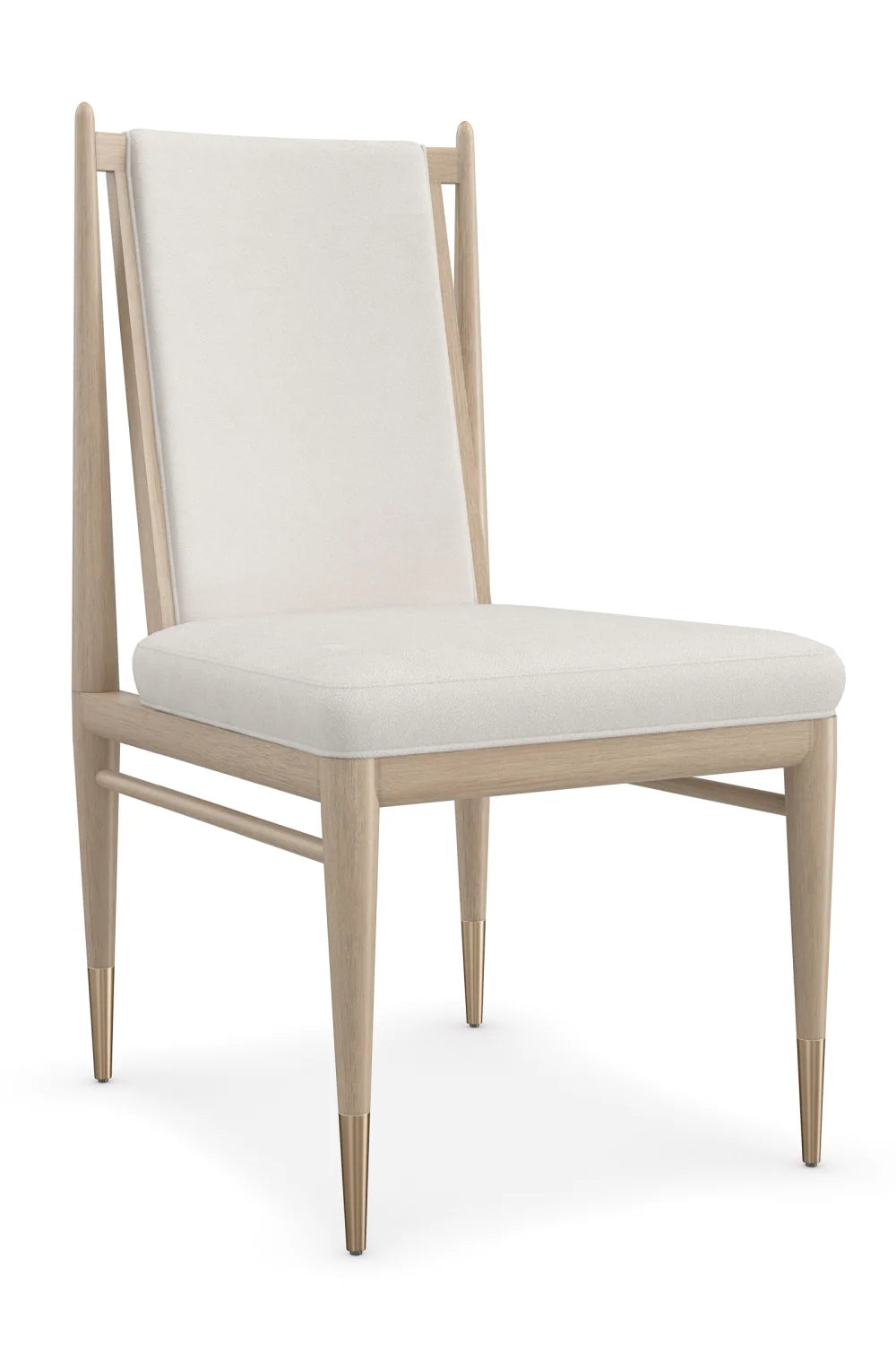 Luxury Ivory Bouclé Modern Dining Chair European Style for Villa