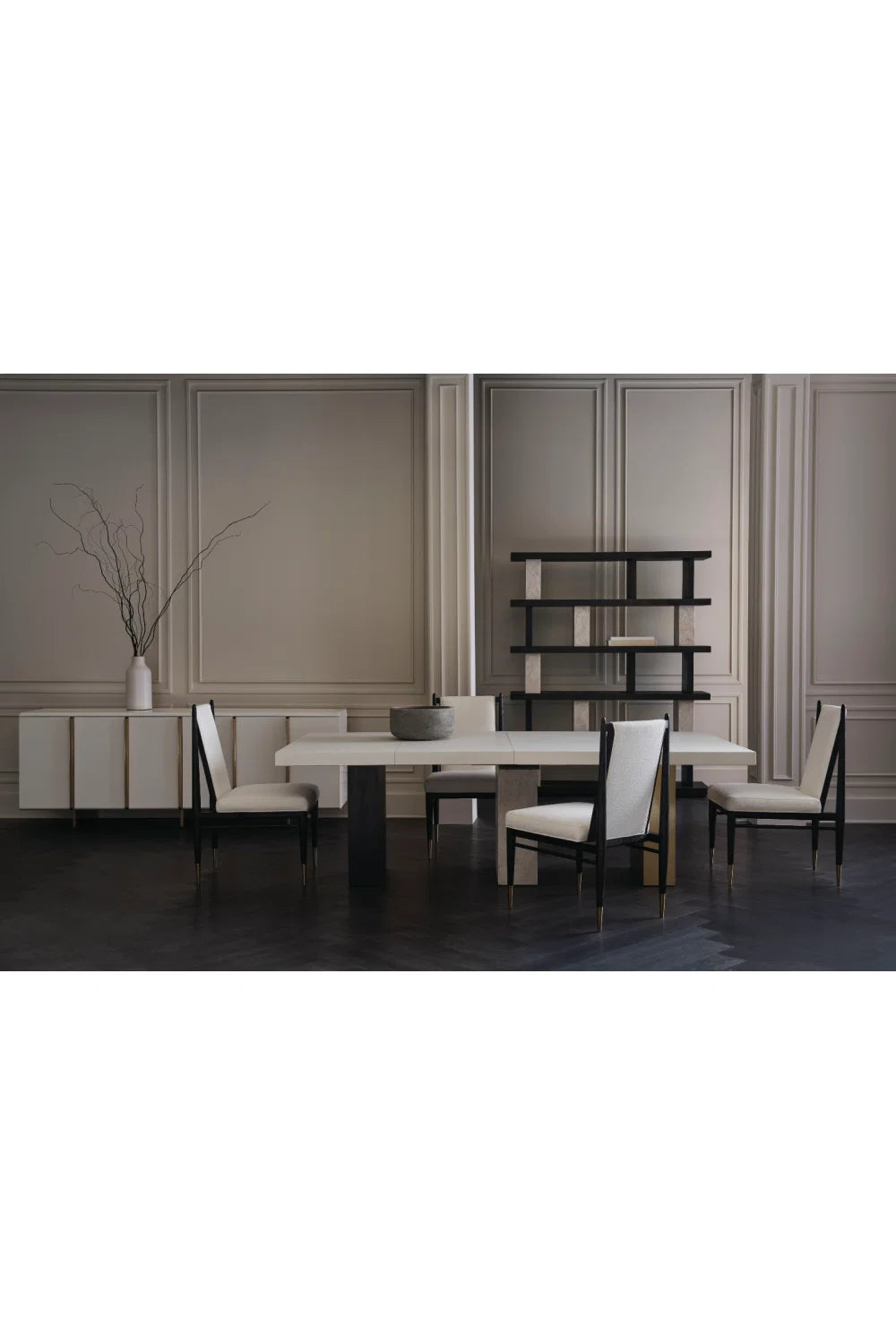 Luxury Ivory Bouclé Modern Dining Chair European Style for Villa