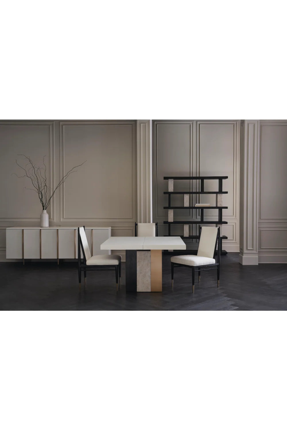Luxury Ivory Bouclé Modern Dining Chair European Style for Villa