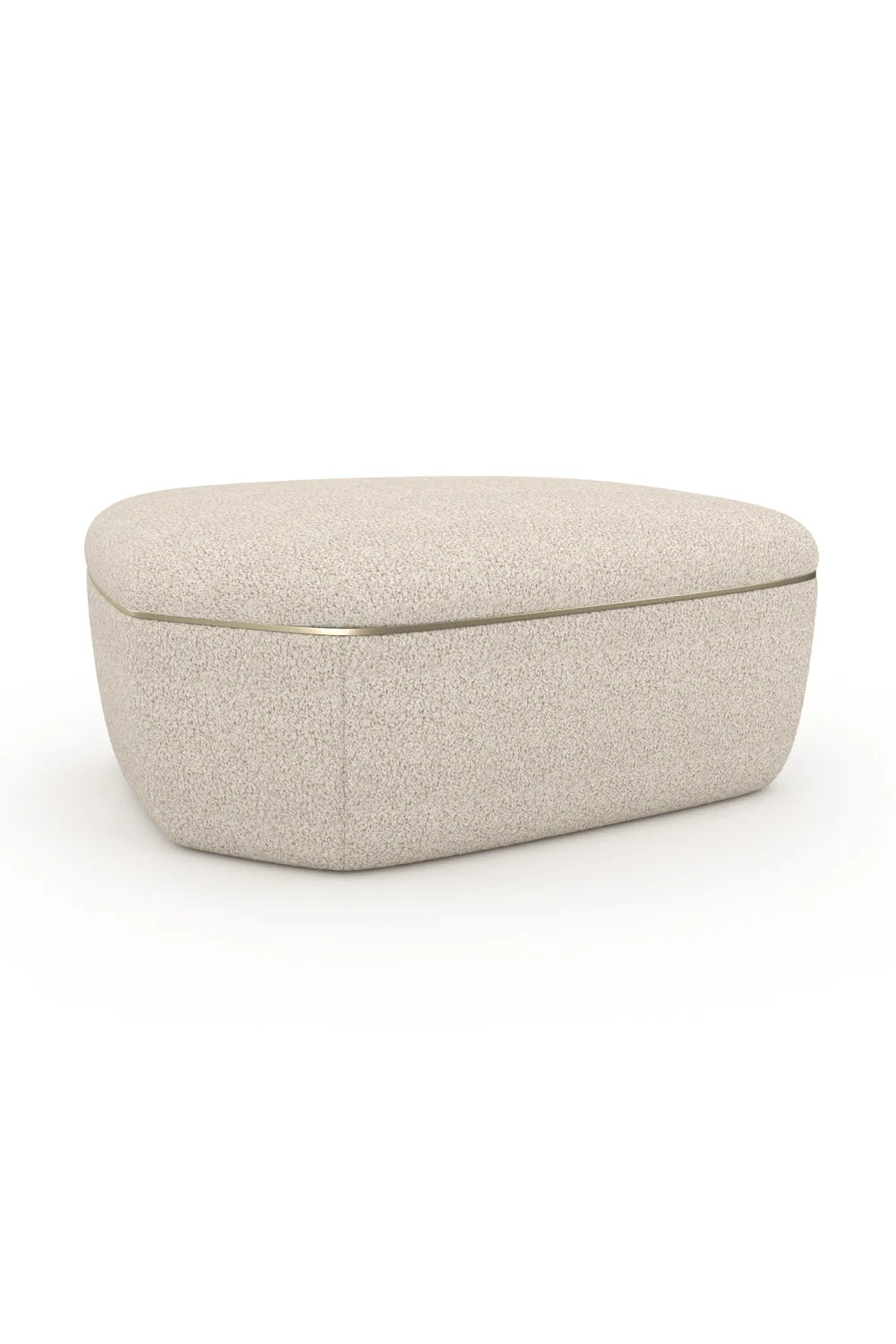 Luxury Ivory Boucle Travertine Coffee Table Modern Italian Style for Villa